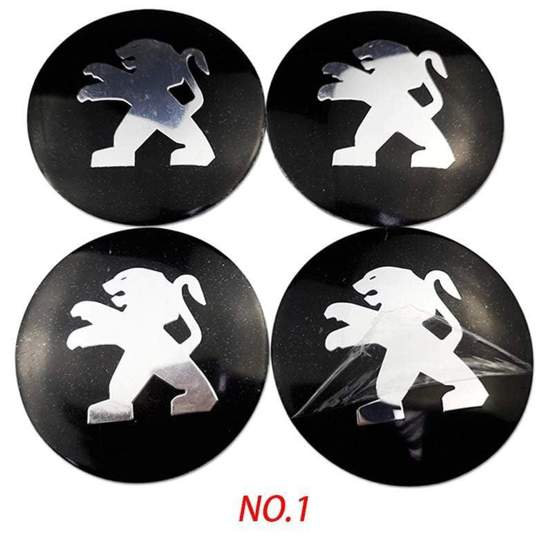 4PCS 56mm Peugeot  Logo Car Wheel Center Hub Cap Sticker Auto Tire Emblem Badge Decal-Realmancar