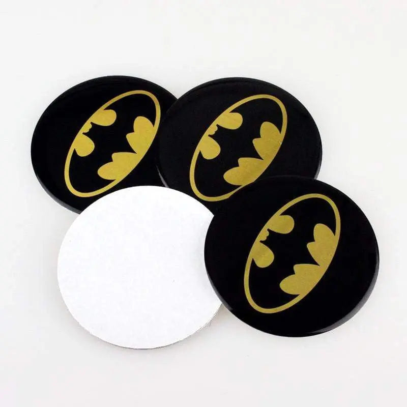 4PCS 56mm Batman Bat Car Wheel Center Hub Cap Sticker Auto Tire Emblem Badge Decal