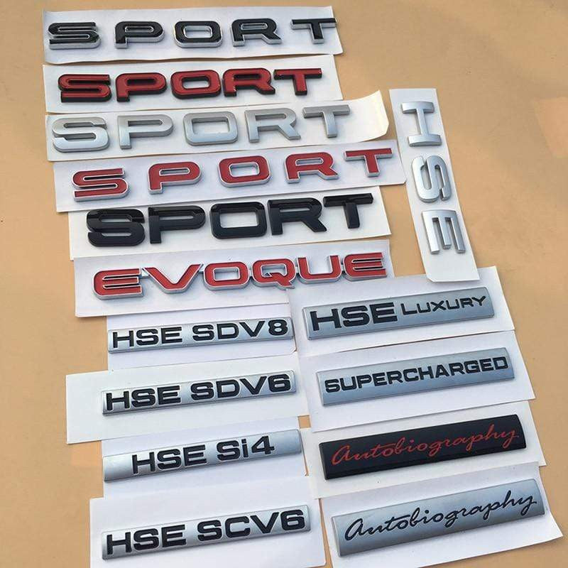 SPORT Emblem for Land Range Rover SV Autobiography Discovery HSE Luxury SCV6 SDV6 SDV8 Si4 Bar Badge Car Styling Trunk Sticker - larahd