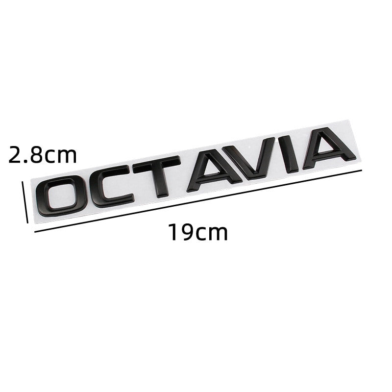 Skoda Rear Trunk Letters Replace Badge Emblem Metal Stickers For Octavia SUPERB FABIA - larahd