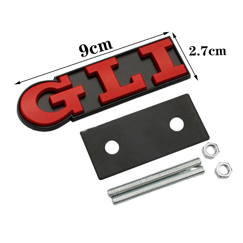 3D Metal GLI Logo Decals GLI Grille Emblem For VW