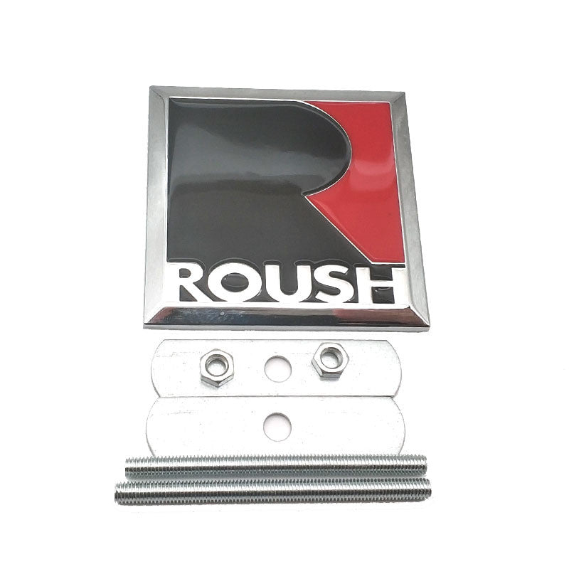 ROUSH Front Grille Emblem Chrome Metal Sport Grill Badge For Mustang GT - larahd