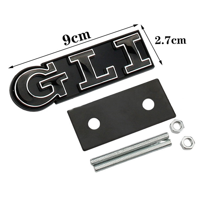 3D Metal GLI Logo Decals GLI Grille Emblem For VW