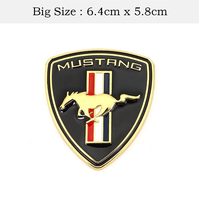 2PCS Left Right 3D Emblem Auto Sticker Running Horse For Ford Mustang