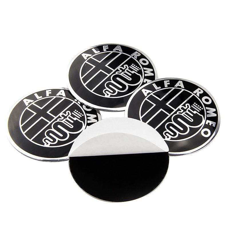 4pcs 56mm Alfa Romeo Car Wheel Center Hub Cap Sticker Auto Tire Emblem Badge Decal Accessories