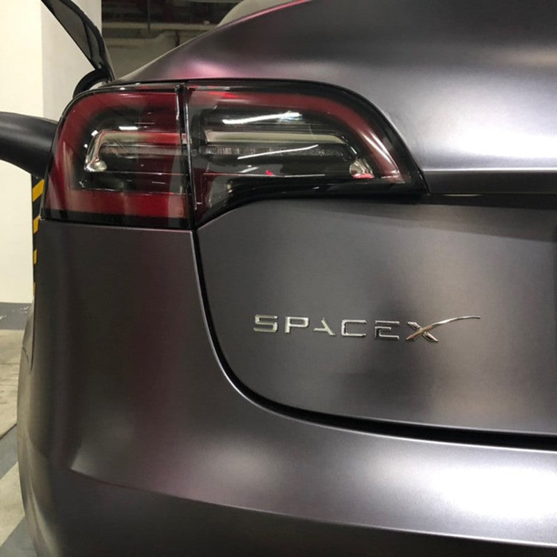 Space X Letter Rear Tail Emblem Sticker Badge Decal For TESLA Model 3 X S - larahd