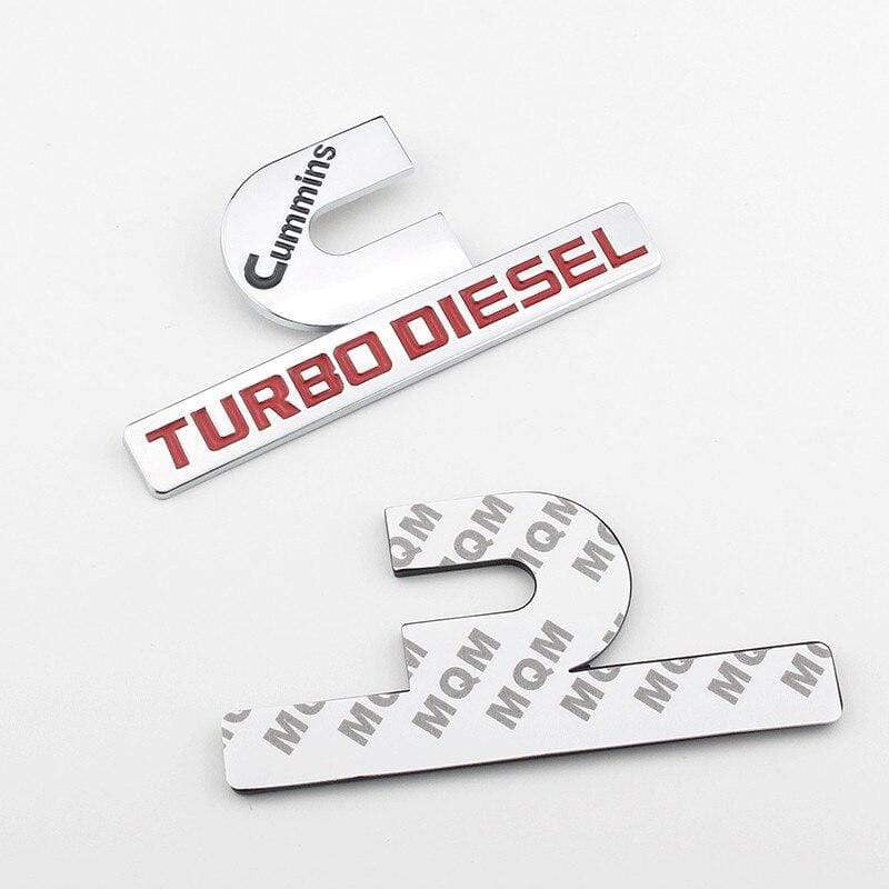 Metal Car Rear Stickers for Dodge CUMMINS Turbo Emblem Journey Caravan Durango Nitro Caliber Jcuv Challenger Auto Accessories