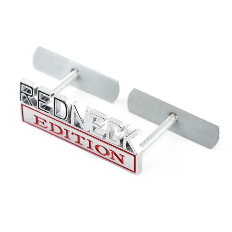 Redneck Edition Badge Emblem Hood Grille Sticker for Subaru Honda Jeep Ford Nissan Lexus