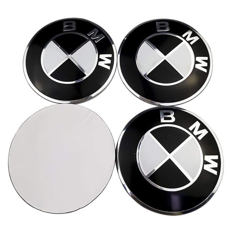 4pcs 56mm Car Rim Wheel Center Hub caps Resin Badge wheel Decal Sticker for BMW - larahd