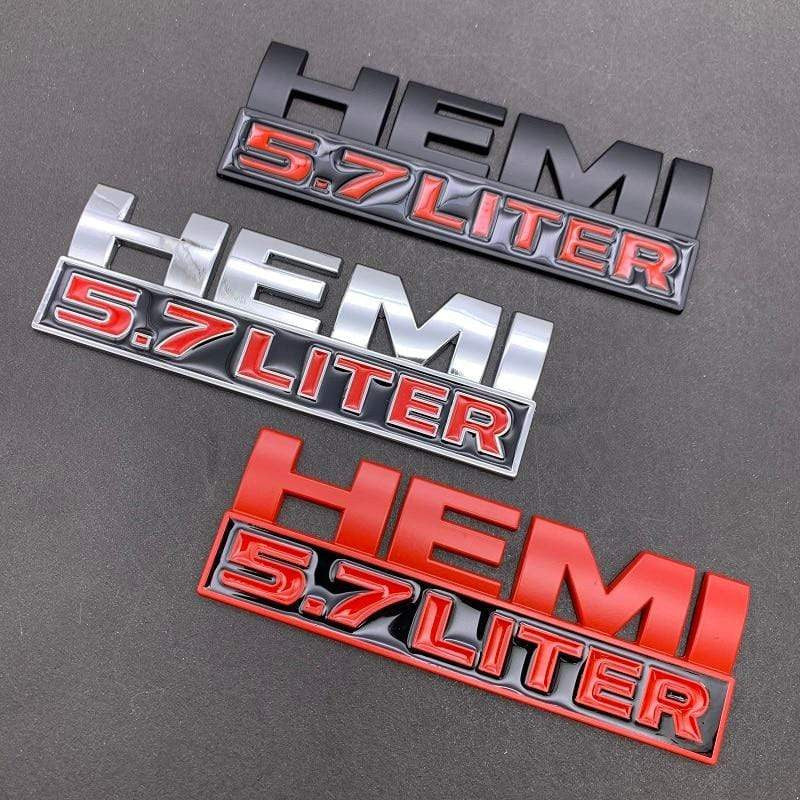 Car 3D metal Decal sticker for Jeep Grand Cherokee Dodge Ram 1500 2500 HEMI 5.7 LITER Car Trunk Emblems Badge body stickers