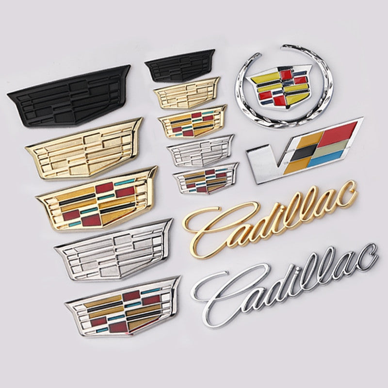 Cadillac Metal 3D Sticker Front Rear Side Emblem for Escalade CTS ATS SRX XTS XT5 - larahd