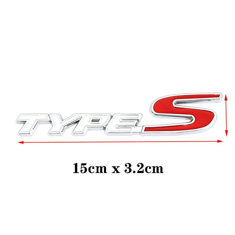 Metal Stickers Decals Front Hood Grill Emblem for Honda Type R Racing Type S