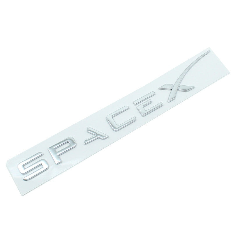 Space X Letter Rear Tail Emblem Sticker Badge Decal For TESLA Model 3 X S