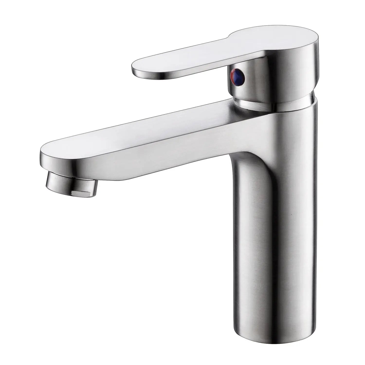 Single Hole Single-Handle Stainless Steel Bathroom Faucet in contemporary design - larahd