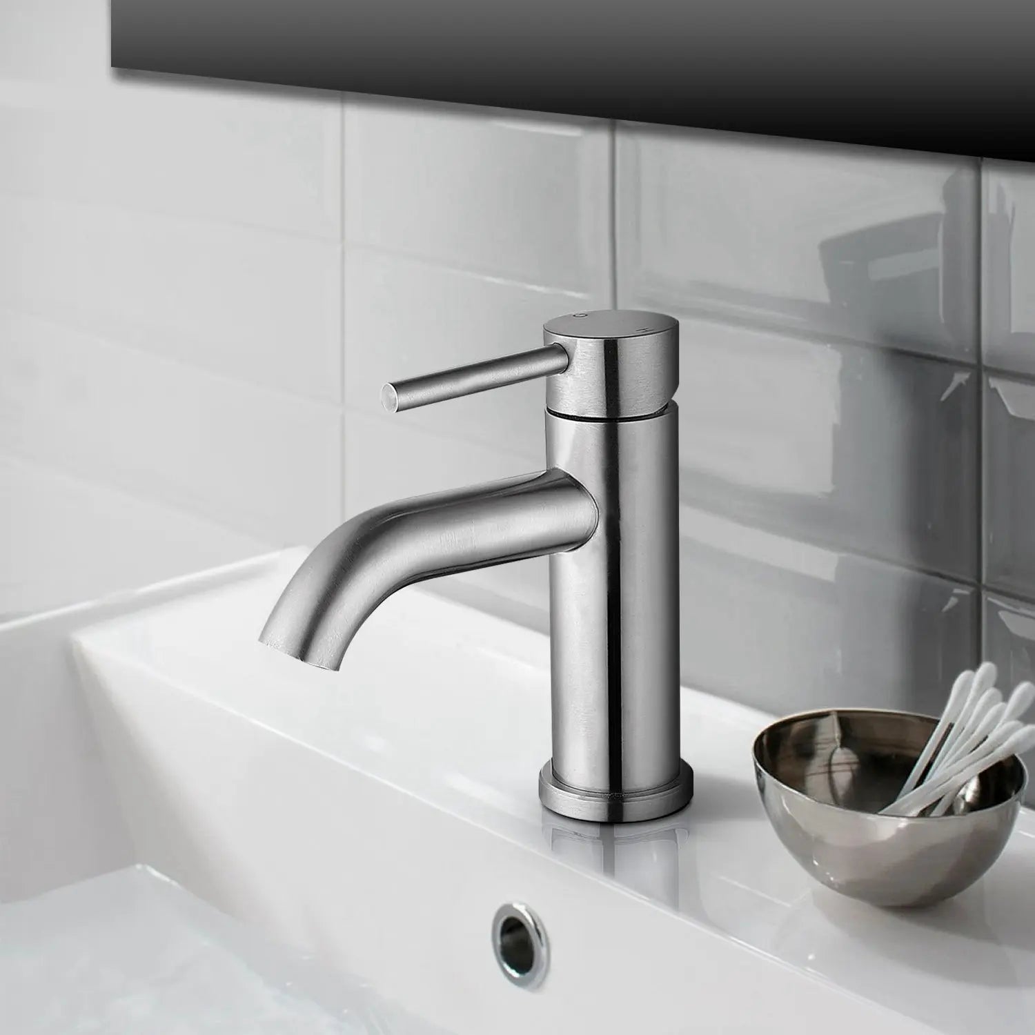 Bathroom Sink Faucet Single Handle 1 Hole Deck Mount - larahd