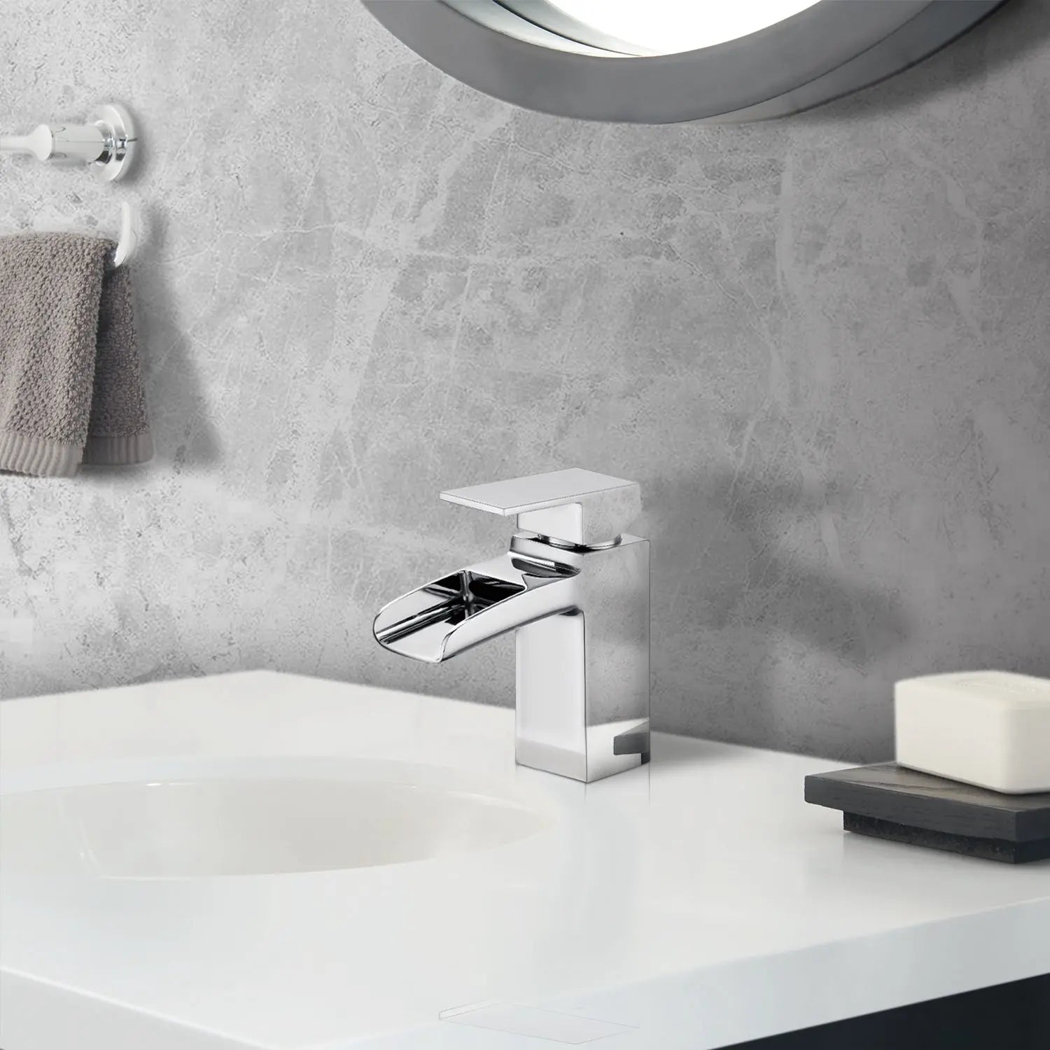 Single-Handle Single-Hole Bathroom Faucet - larahd