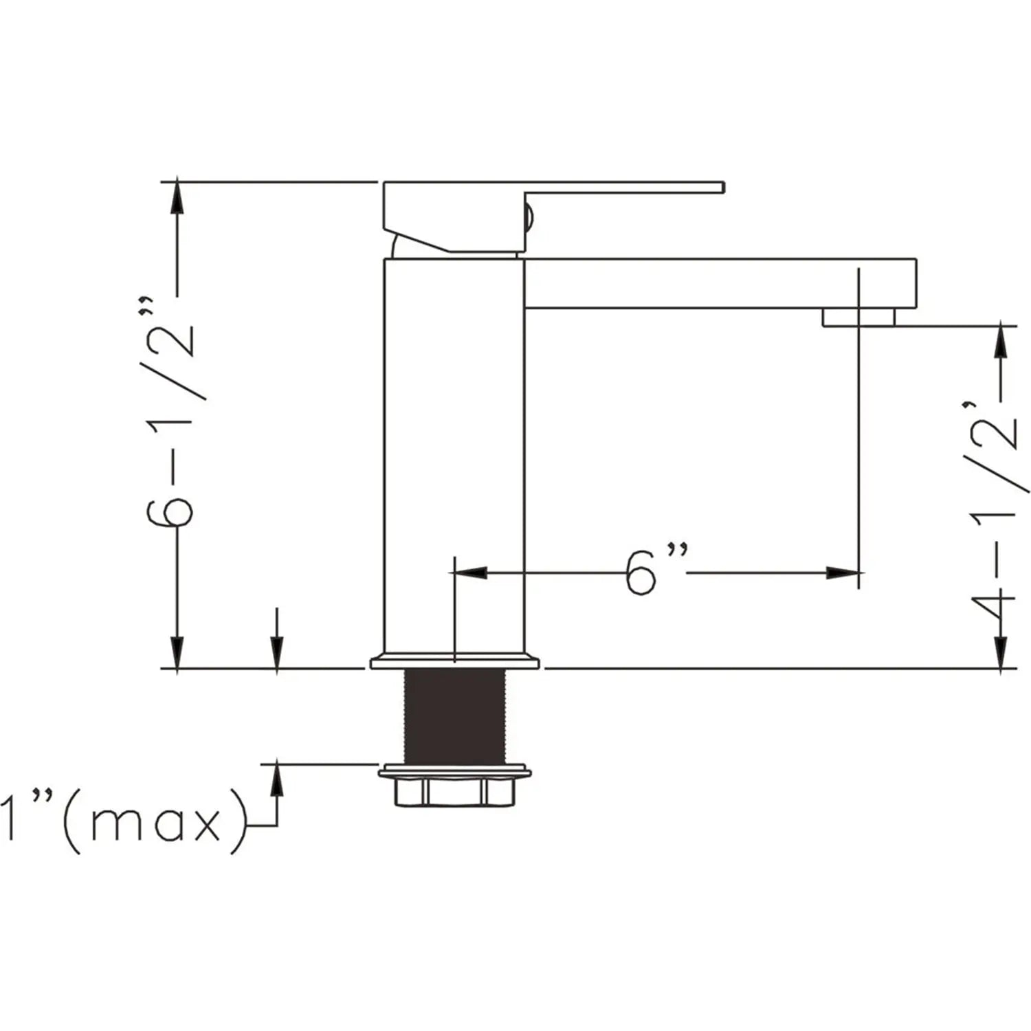 Modern Single-Hole Single-Handle Bathroom Basin Faucet - larahd