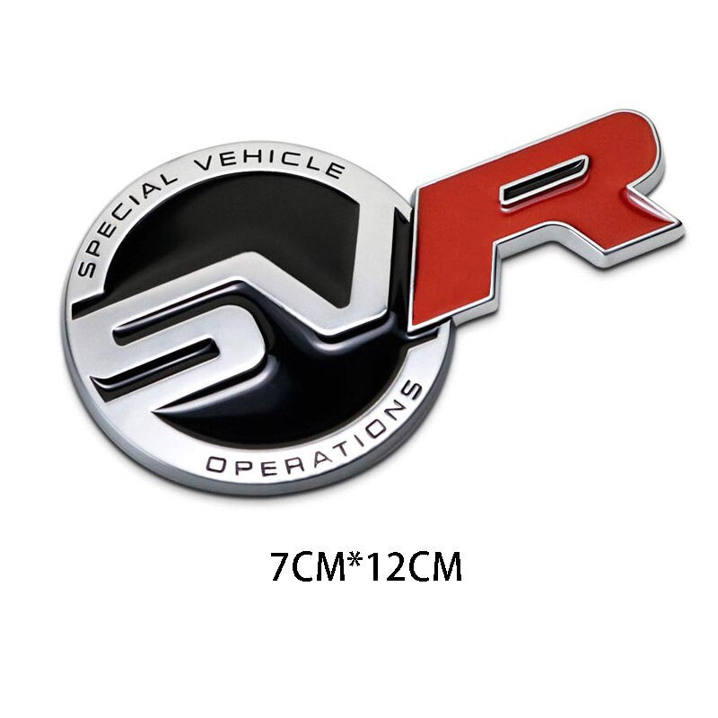 1Pcs Metal Sticker SV SVR Badge Emblem Decals For Range Rover Evoque Defender Discovery