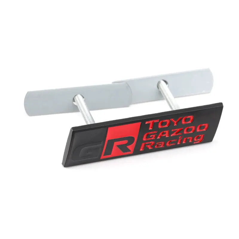 GR Gazoo Racing Badge Front Hood Grille Emblem Decal for Toyota HV YARiS GRMN GR Sport