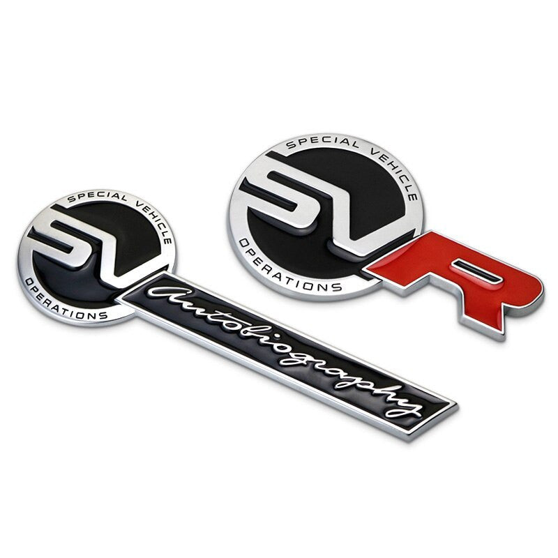 1Pcs Metal Sticker SV SVR Badge Emblem Decals For Range Rover Evoque Defender Discovery