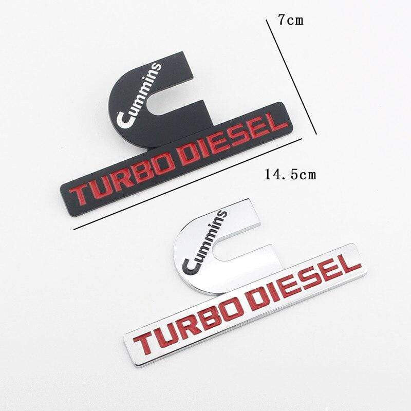 Metal Car Rear Stickers for Dodge CUMMINS Turbo Emblem Journey Caravan Durango Nitro Caliber Jcuv Challenger Auto Accessories