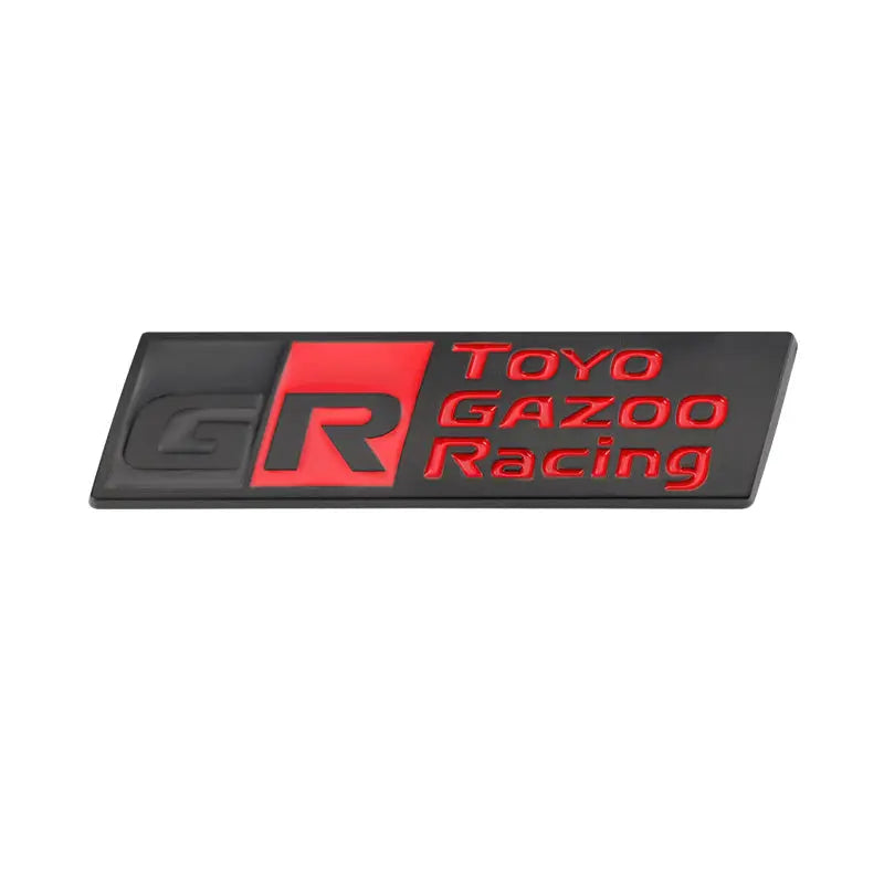 GR Gazoo Racing Badge Front Hood Grille Emblem Decal for Toyota HV YARiS GRMN GR Sport - larahd