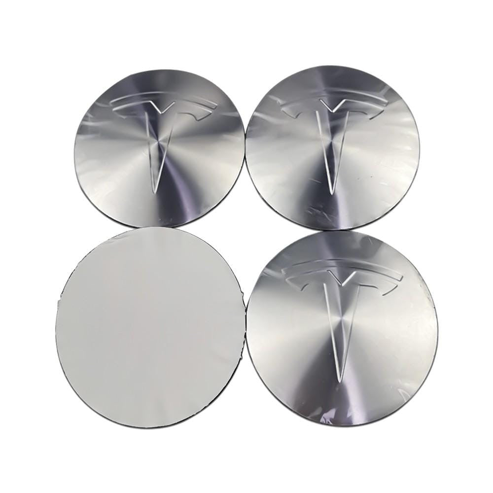 4PCS 56mm Tesla Logo Car Wheel Center Hub Cap Sticker Auto Tire Emblem Badge Decal