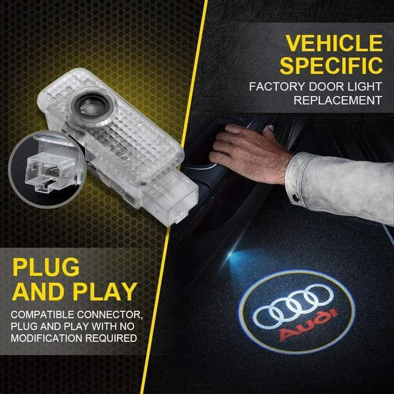 Audi Sline Logo LED Laser Projector Car Door Welcome Ghost Courtesy Shadow Light - larahd