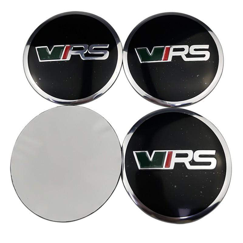 4pcs 56mm Skoda Modified VRS Car Wheel Center Hub Cap Sticker Auto Tire Emblem Badge Decal Accessories