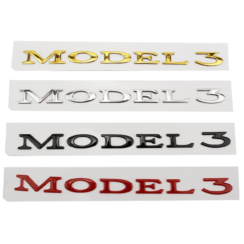 Replace ABS Letter Rear Tail Emblem Sticker Badge Decal For TESLA Model 3 X S - larahd