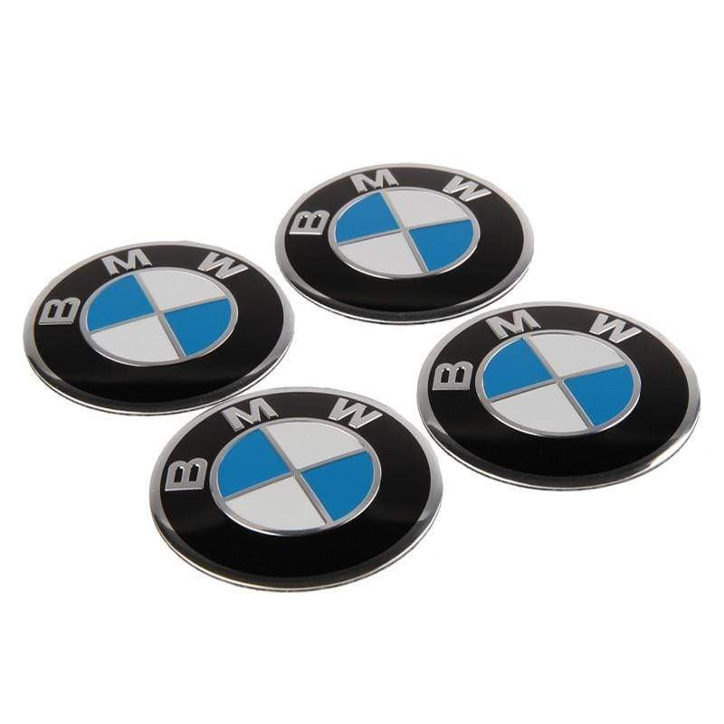 4pcs 56mm Car Rim Wheel Center Hub caps Resin Badge wheel Decal Sticker for BMW - larahd