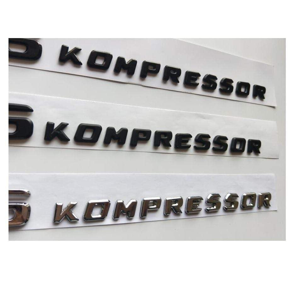 V8 KOMPRESSOR Letters Badge Emblem Emblems Decal Sticker for Mercedes Benz AMG V8KOMPRESSOR - larahd