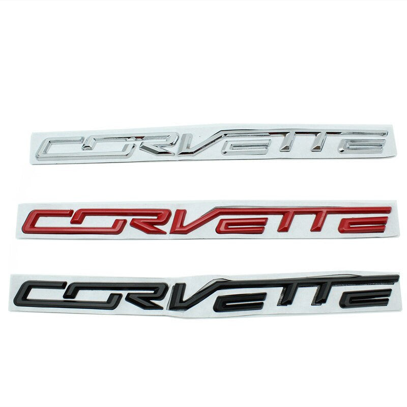 Metal Decals Sticker For Chevrolet Corvette C3 C4 C5 C6 C7 C8 Rear Letters Emblem Badge - larahd