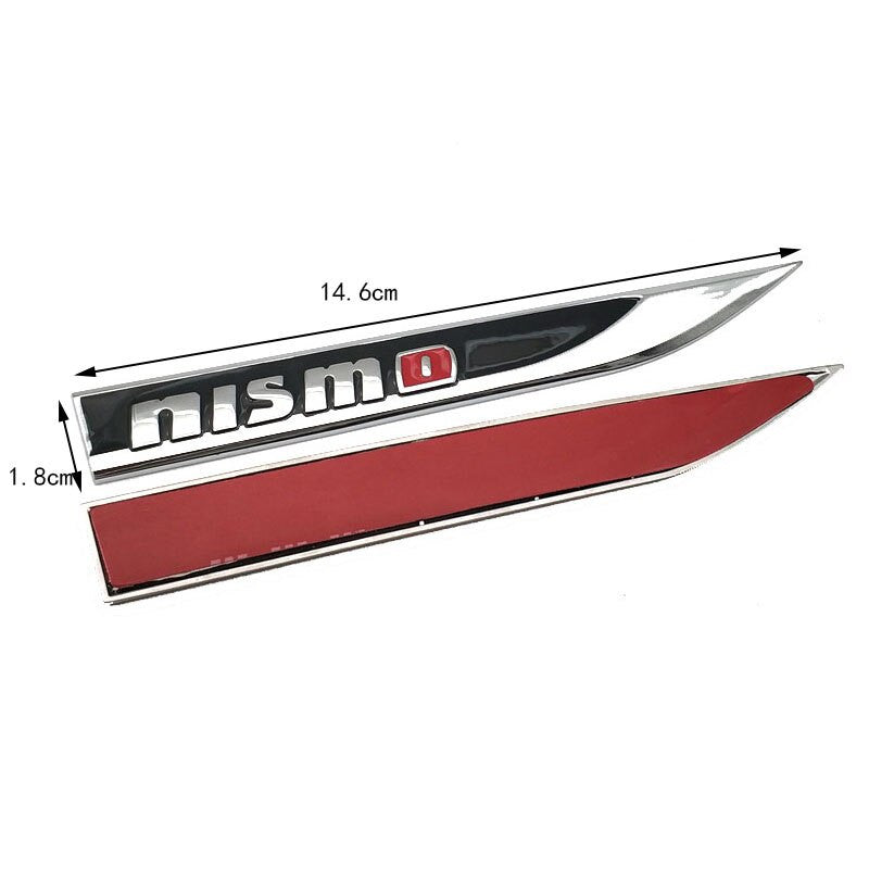 Pair Metal Nismo Emblem Side Wing Door Fender Sticker Decal For Nissan