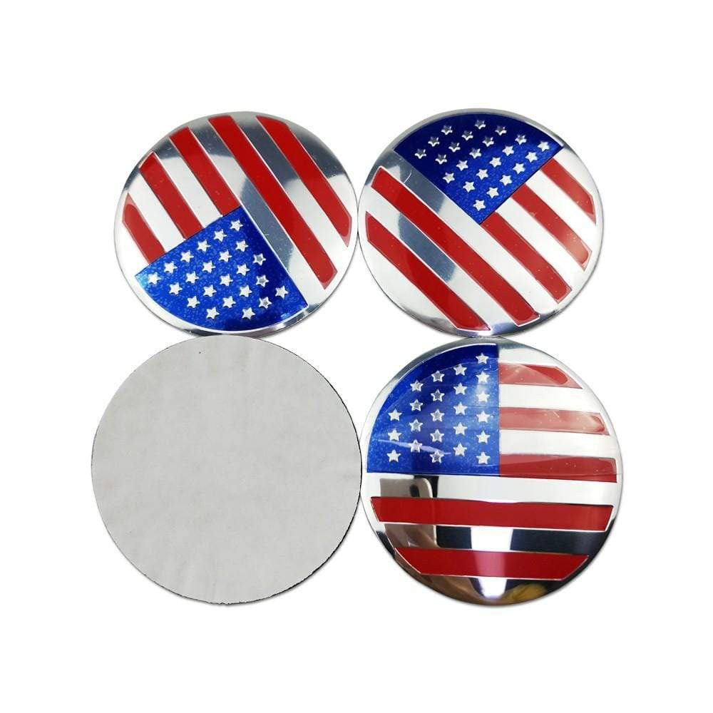 4PCS 56mm Germany America Italy National Flag Car Wheel Center Hub Cap Sticker Auto Tire Emblem Badge Decal-Realmancar