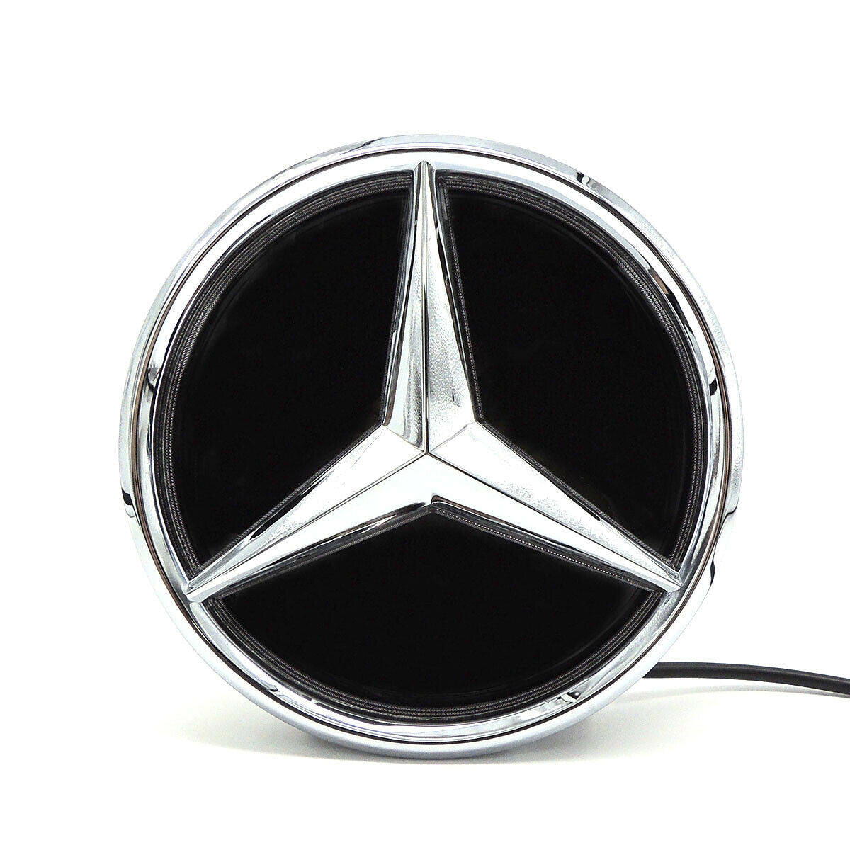 Bright Mirror Car Led Star Logo Front Emblem Grille Light For Benz E Class 16-20