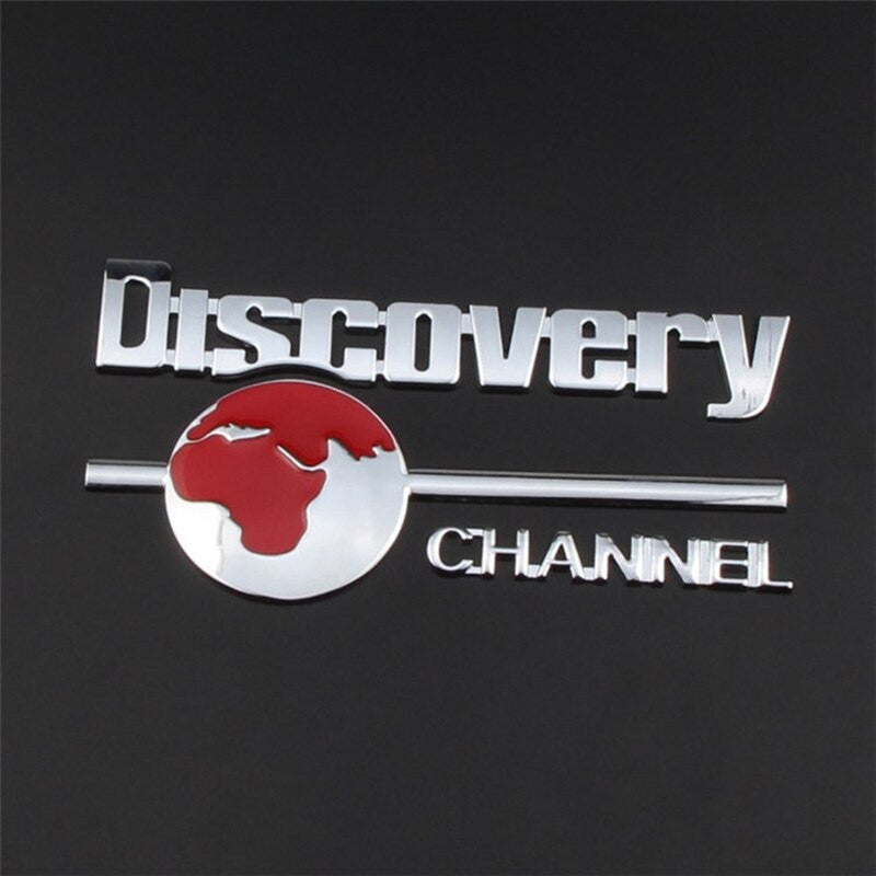 3D Metal Chrome DISCOVERY CHANNEL Logo Car Fender Emblem Badge Decal Sticker