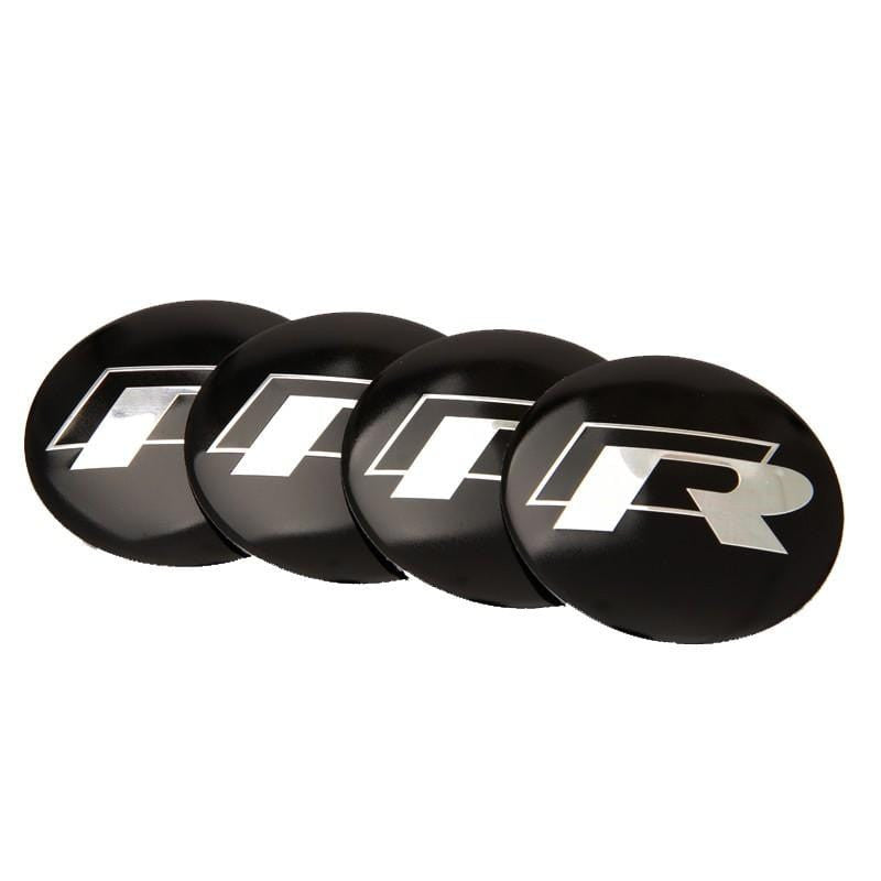 56mm 4PCS Volkswagen VW GTI Rabbit ABT Rline Passat Tiguan Bora Golf Car Wheel Center Hub Cap Sticker Emblem Badge Decal - larahd