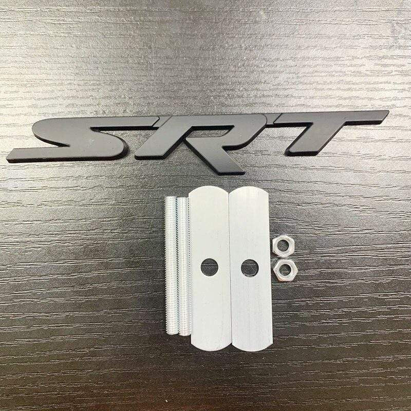 1X Metal Auto Car Styling SRT Front Grill Grille Badge Emblem Sticker Fit For Dodge Charger Challenger - larahd