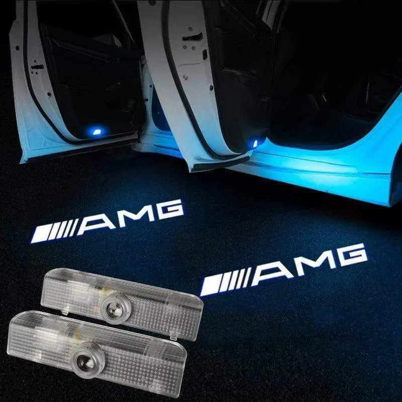 2X Mercedes Shadow Light Logo Door Courtesy LED Projector Ghost Laser for Mercedes-Benz - larahd