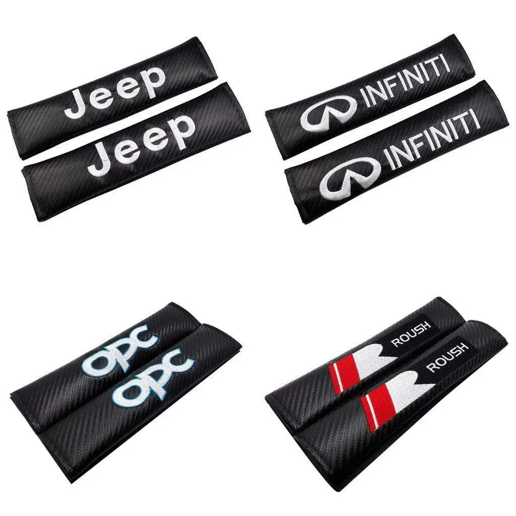 Jeep Infiniti Roush SRT OPC VXR German British Flag Car Seat Safety Belt Pad Cover Case Shoulder Pad Accessories - larahd