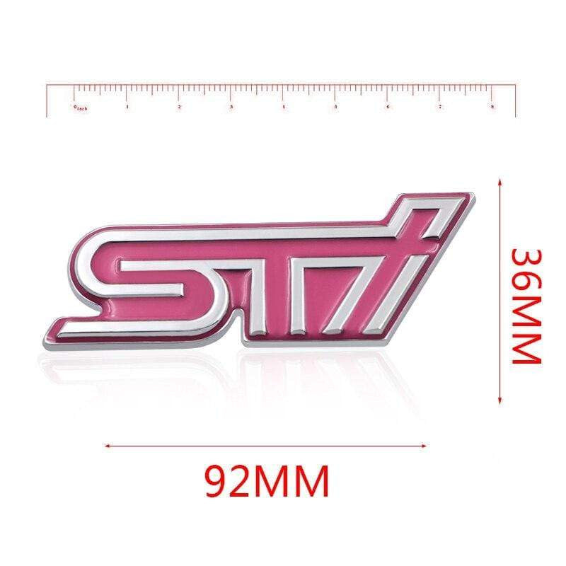 1pcs Car Styling 3D Metal STI Front Grille Sticker Emblem Badge For Subaru Legacy Forester Outback Impreza STI Car Accessories