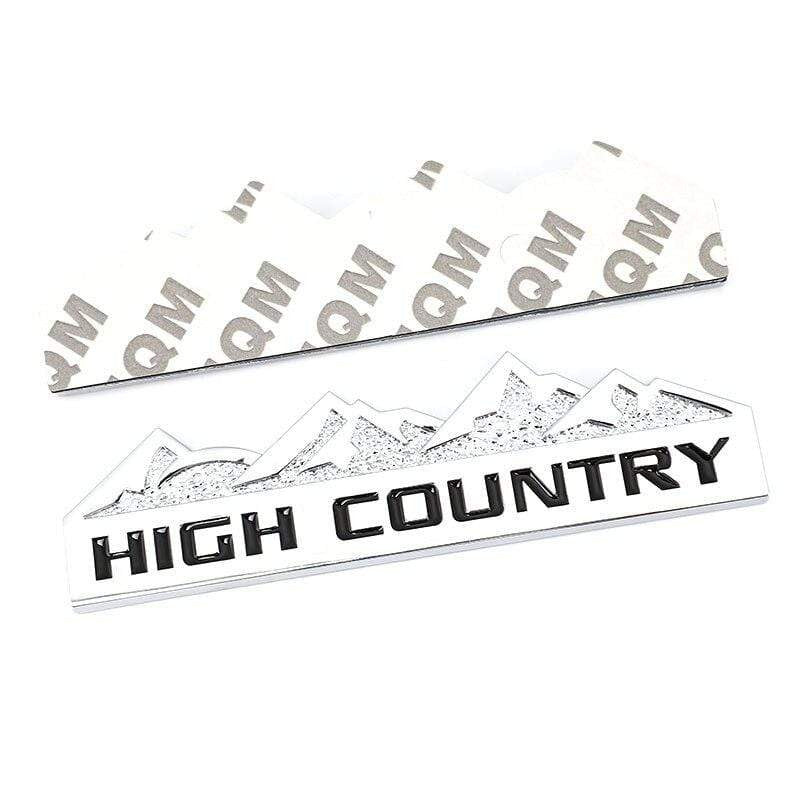 3D Metal HIGH COUNTRY Car Sticker Emblem Badge Decal for Chevrolet Cruze Aveo Captiva Lacetti Niva Orlando Epica Camaro Spark