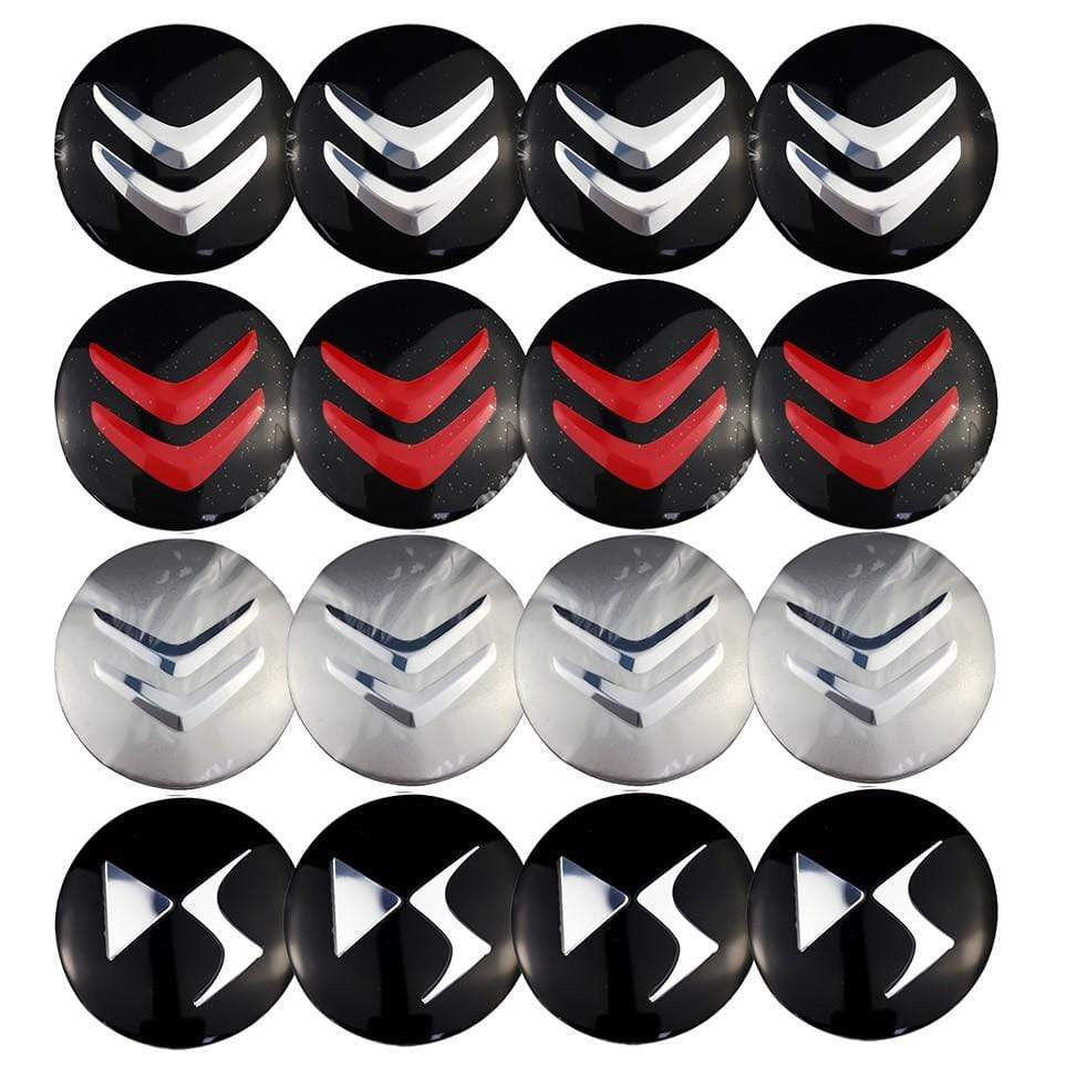 4PCS 56mm Citroen Logo Car Wheel Center Hub Cap Sticker Auto Tire Emblem Badge Decal Decoration - larahd