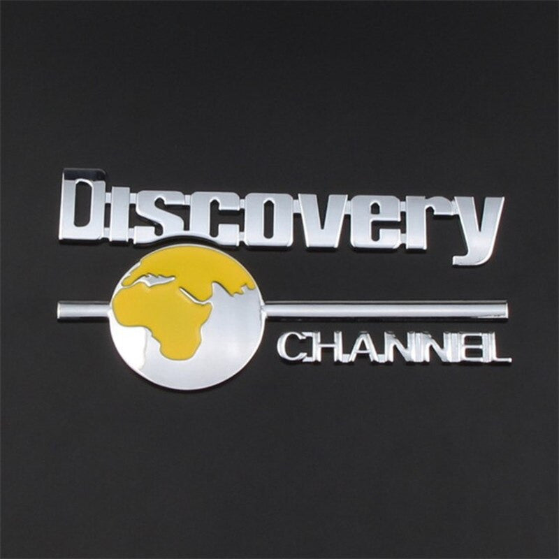 3D Metal Chrome DISCOVERY CHANNEL Logo Car Fender Emblem Badge Decal Sticker