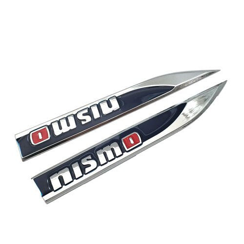 Pair Metal Nismo Emblem Side Wing Door Fender Sticker Decal For Nissan