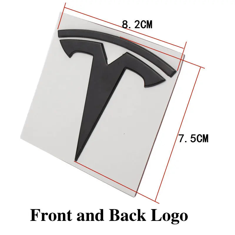 2pcs Tesla Metal Original Sticker For Model 3 Model Y Trunk Replace Emblem Stickers - larahd