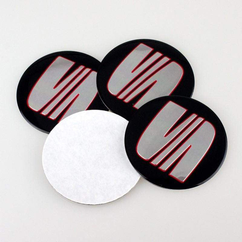 4PCS 56mm SEAT Logo Car Wheel Center Hub Cap Sticker Auto Tire Emblem Badge Decal