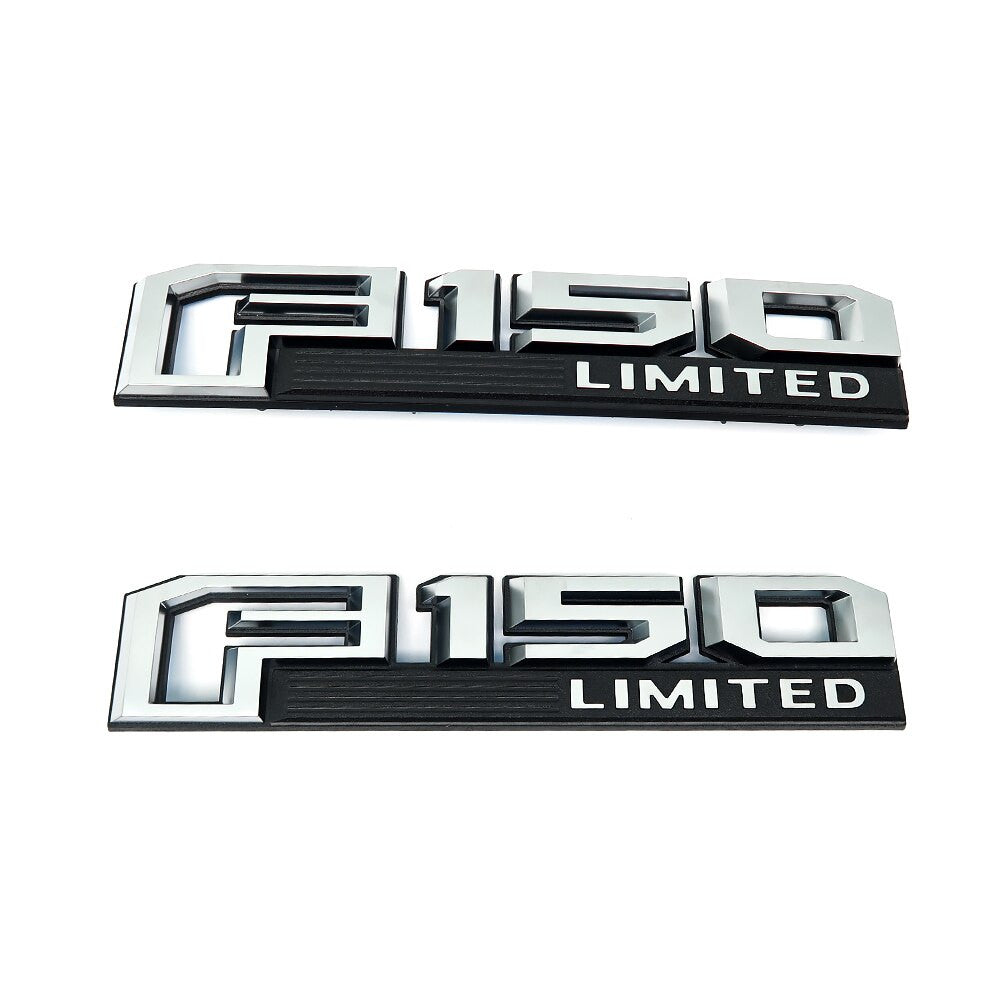 2pcs Ford F150 F150 LARIAT LIMITED PLATINUM XLT Fender Emblems Drivers Side Rear Sticker