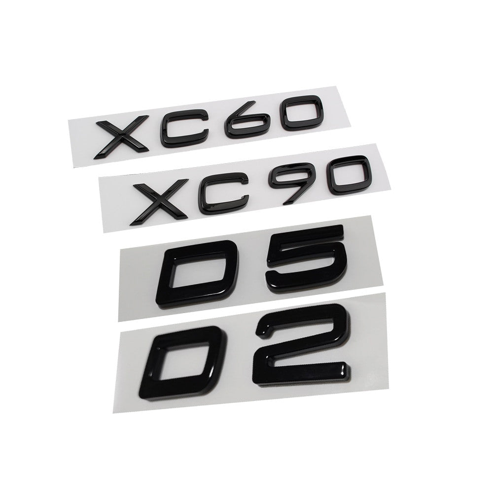 Glossy Black Emblem Sticker For Volvo XC90 XC60 XC40 D2 D5 S80 S90 S60 S40 V40 V60 - larahd